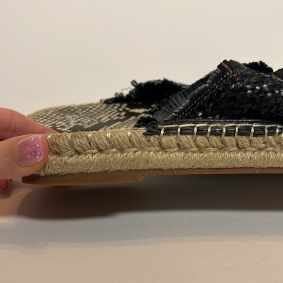 Marc Fisher Tessi Crossband Espadrille Sandals Size 10 Black - Picture 11 of 11